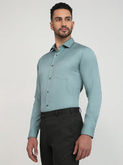 Park Avenue Mens Formal Shirt F/S Pmsk19351-P6-81F Dark Petrol