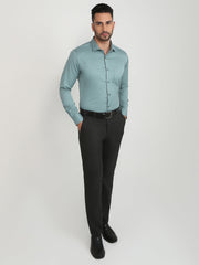 Park Avenue Mens Formal Shirt F/S Pmsk19351-P6-81F Dark Petrol