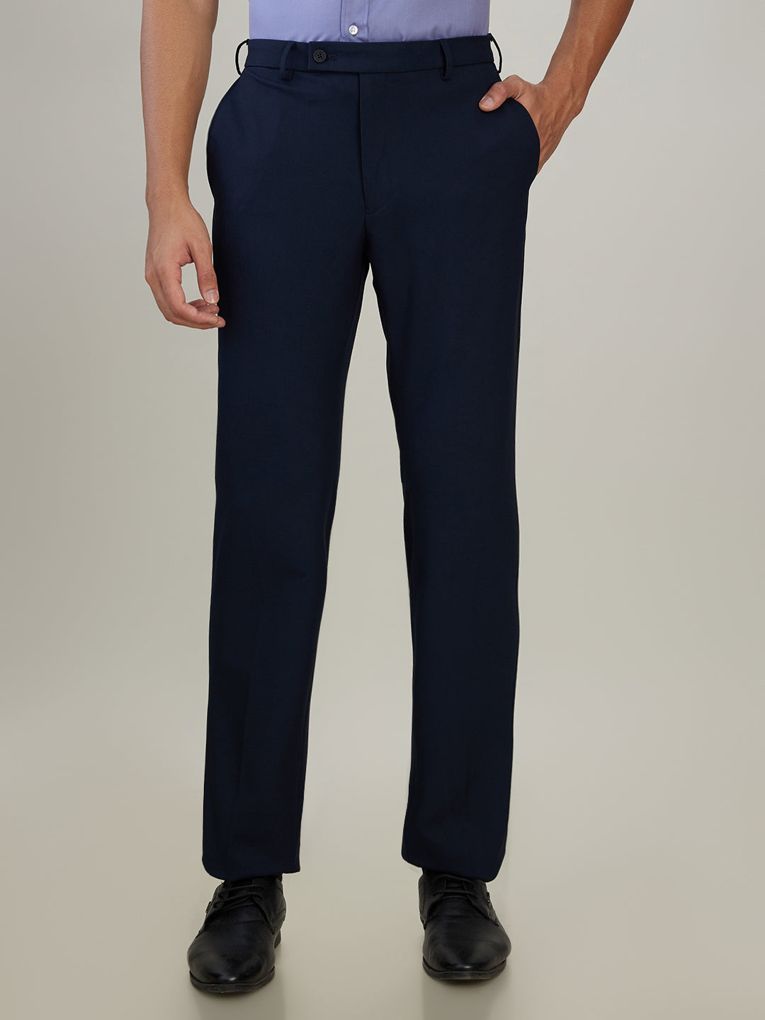 Park Avenue Mens Formal Trouser Pmtq08140-B9-81F Fancy Blue