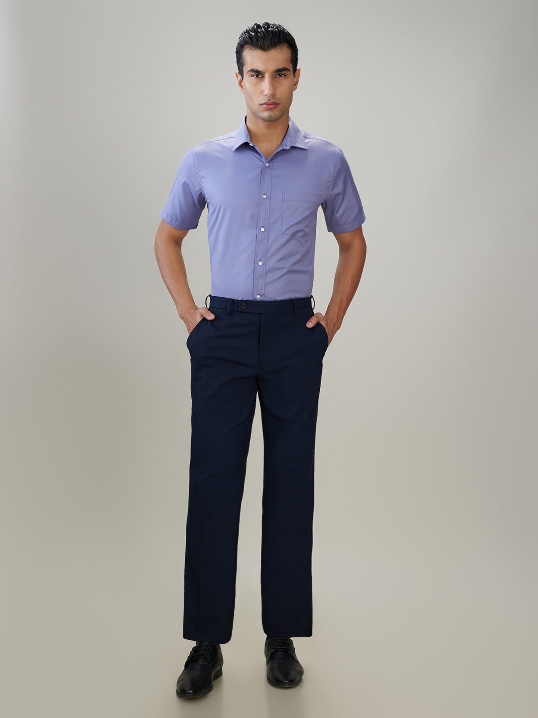 Park Avenue Mens Formal Trouser Pmtq08140-B9-81F Fancy Blue