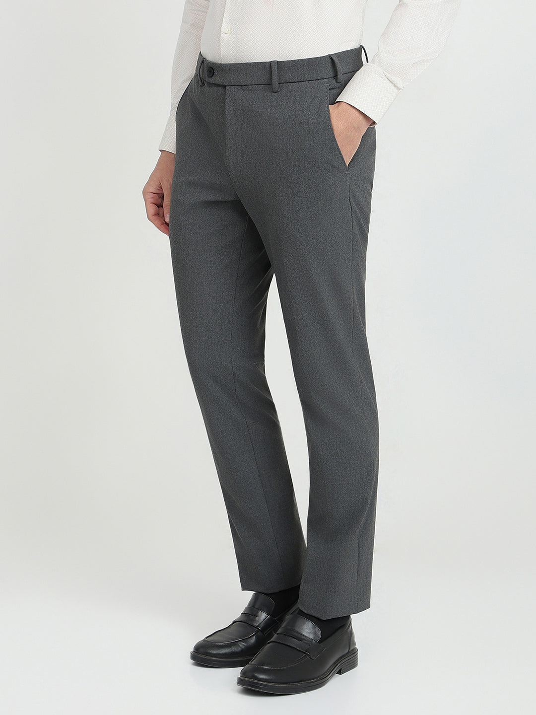 Park Avenue Mens Formal Trouser Pmtq08140-G6-81F Dark Grey