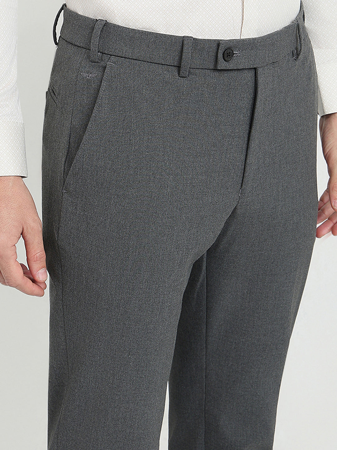 Park Avenue Mens Formal Trouser Pmtq08140-G6-81F Dark Grey