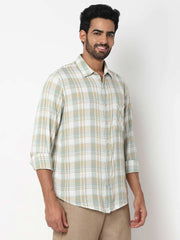 Spykar Mens Casual Shirt H/S Mshcs1Be163 Granite Green