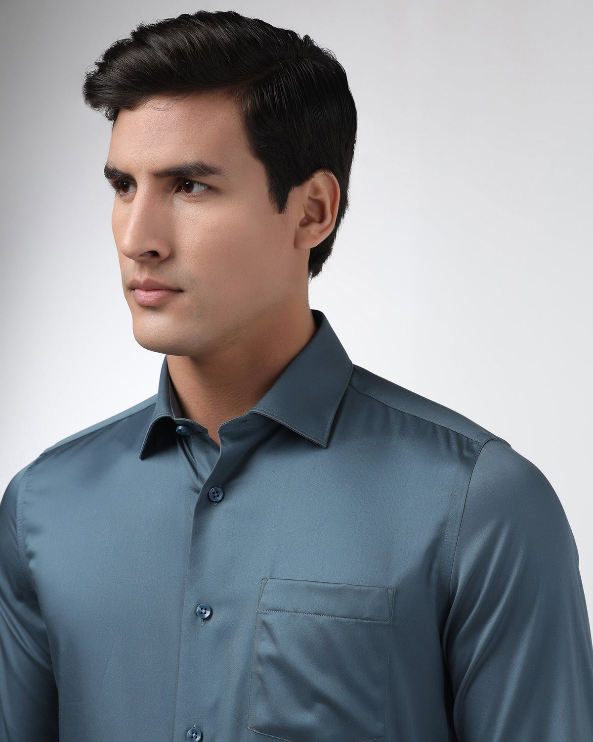 Blackberry Mens Formal Shirt F/S Nl-P1-So-Sylvia Petrol Blu