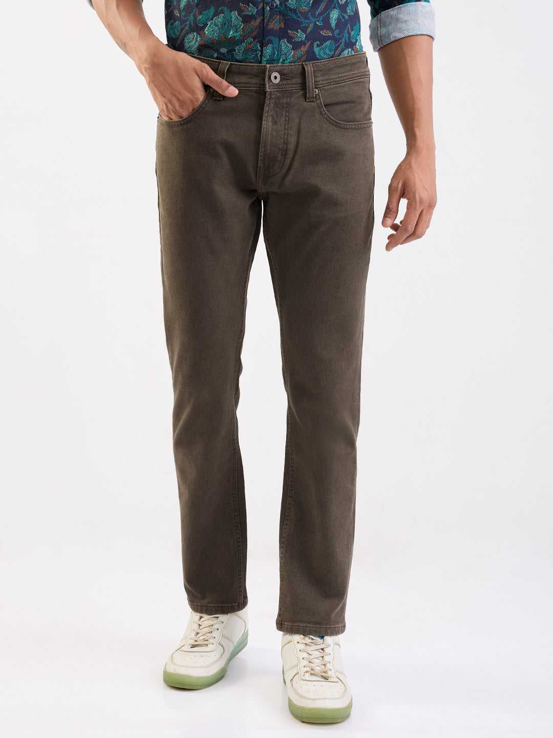 SPYKAR MENS JEANS MDRO2BE011 OLIVE GREEN