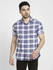 Spykar Mens Casual Shirt F/S Mshcs1Bc170 Navy