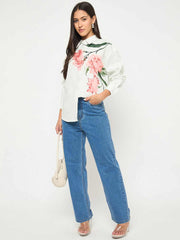 Madame Ladies Western Top H/S M5S18218 1179 Light Green