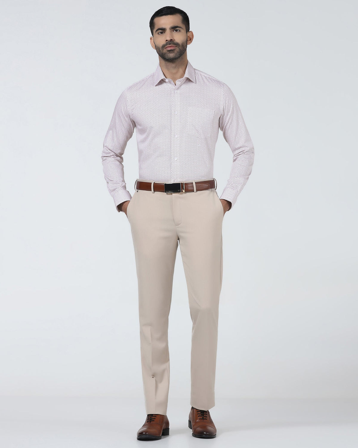 Red Non Iron Printed Shirt - Everest