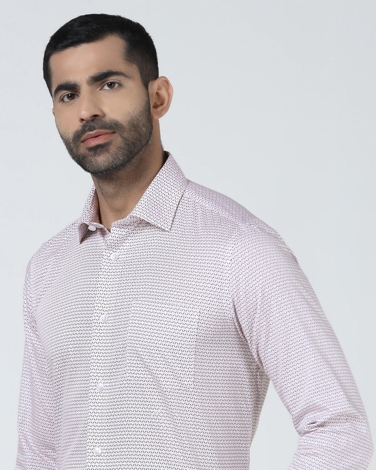 Red Non Iron Printed Shirt - Everest