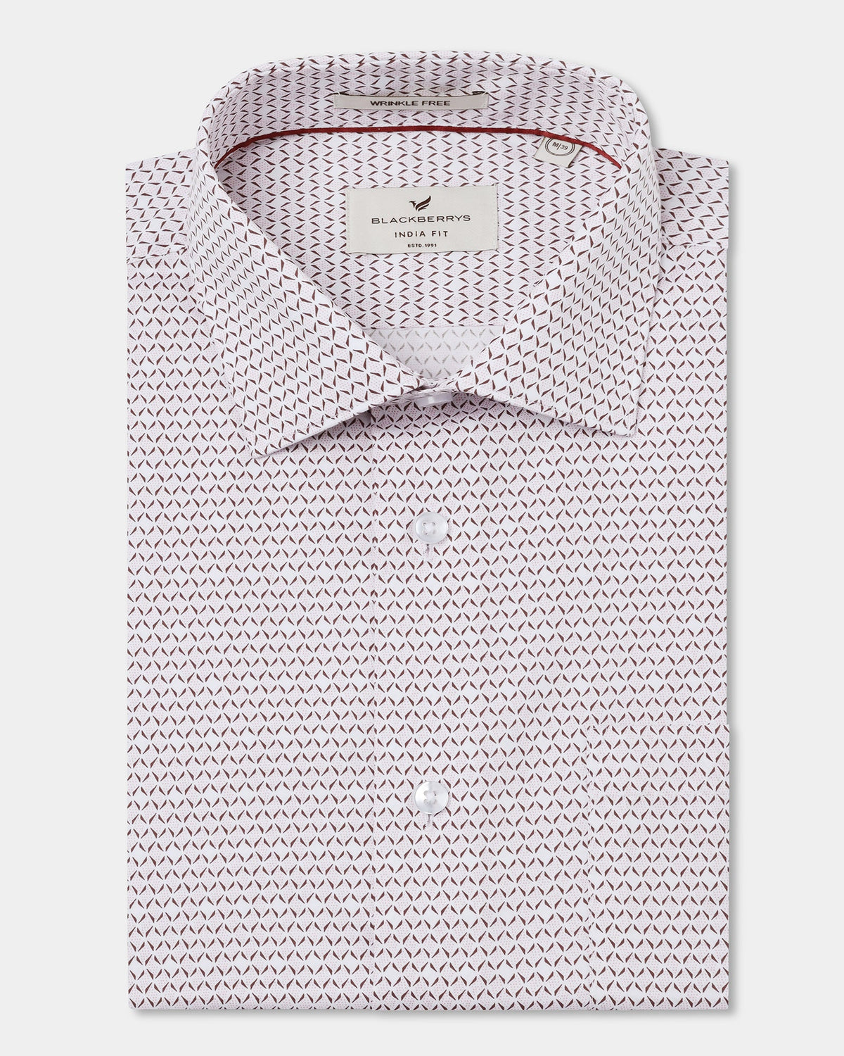 Red Non Iron Printed Shirt - Everest