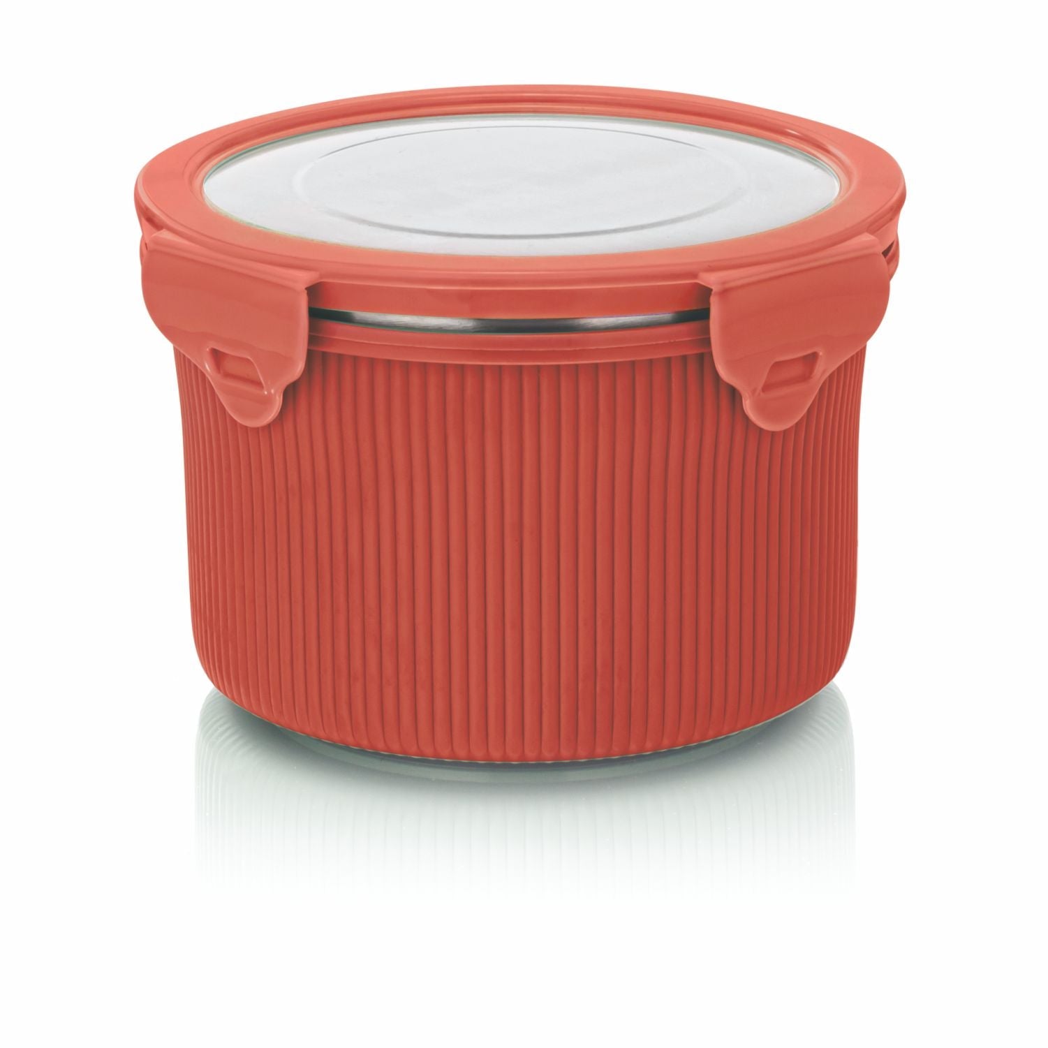 Lock N Store Microsafe Steel Round Container With Steel Lid 750 Ml