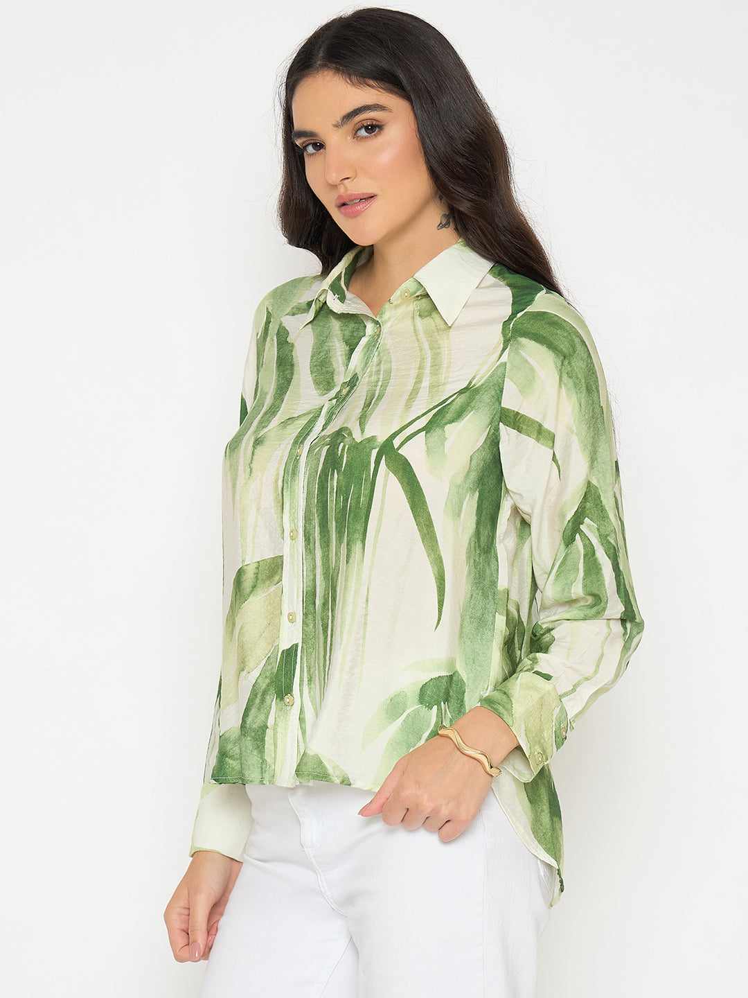 Madame Ladies Western Shirt F/S M5S18214 014 Green
