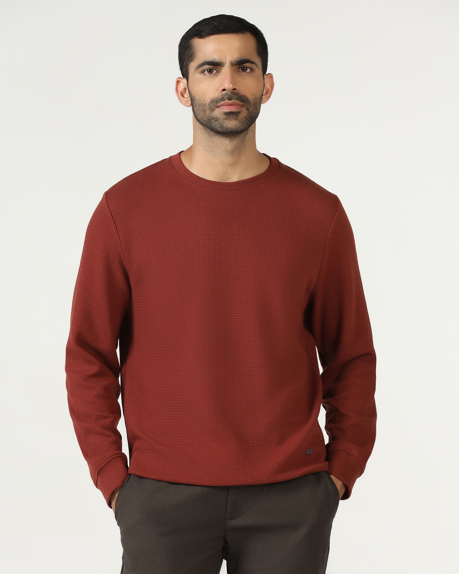 Blackberry Mens Sweat Shirt F/S Ee-Ss-Pan Rust