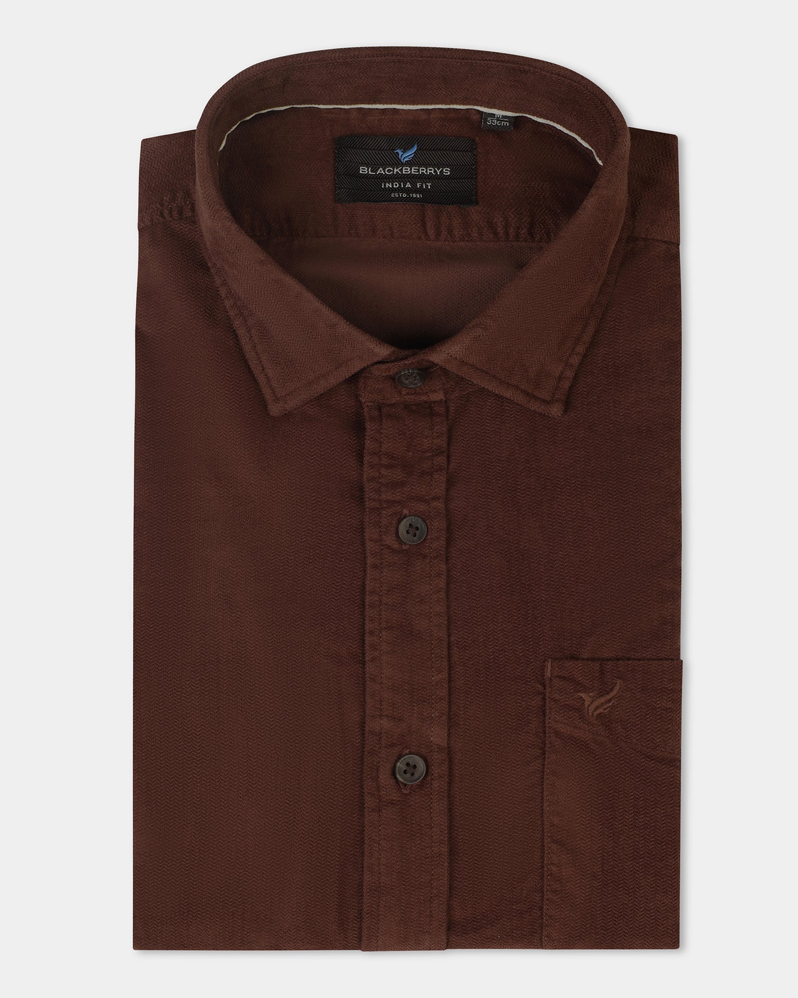 Blackberry Mens Casual Shirt F/S Es-Um-So-Tevez Rust