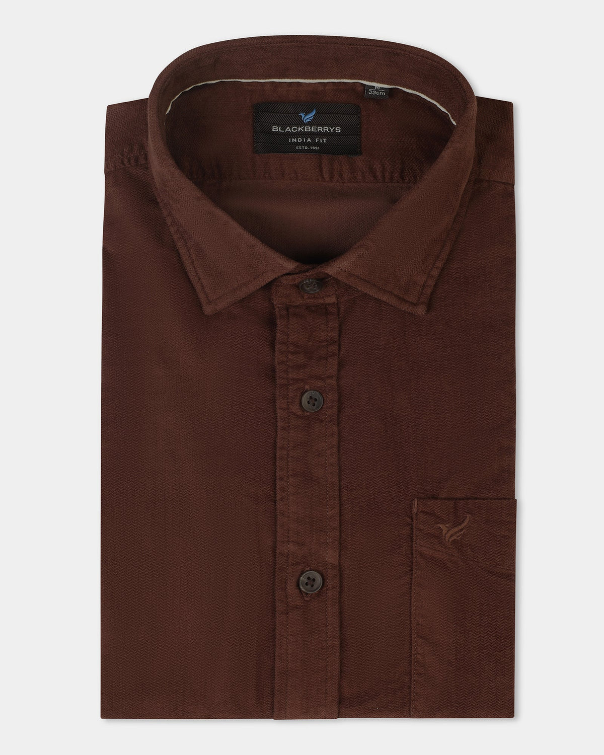 Blackberry Mens Casual Shirt F/S Es-Um-So-Tevez Rust