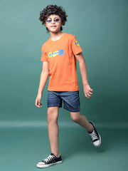 Crimsoune Club Boys T-Shirt Rust