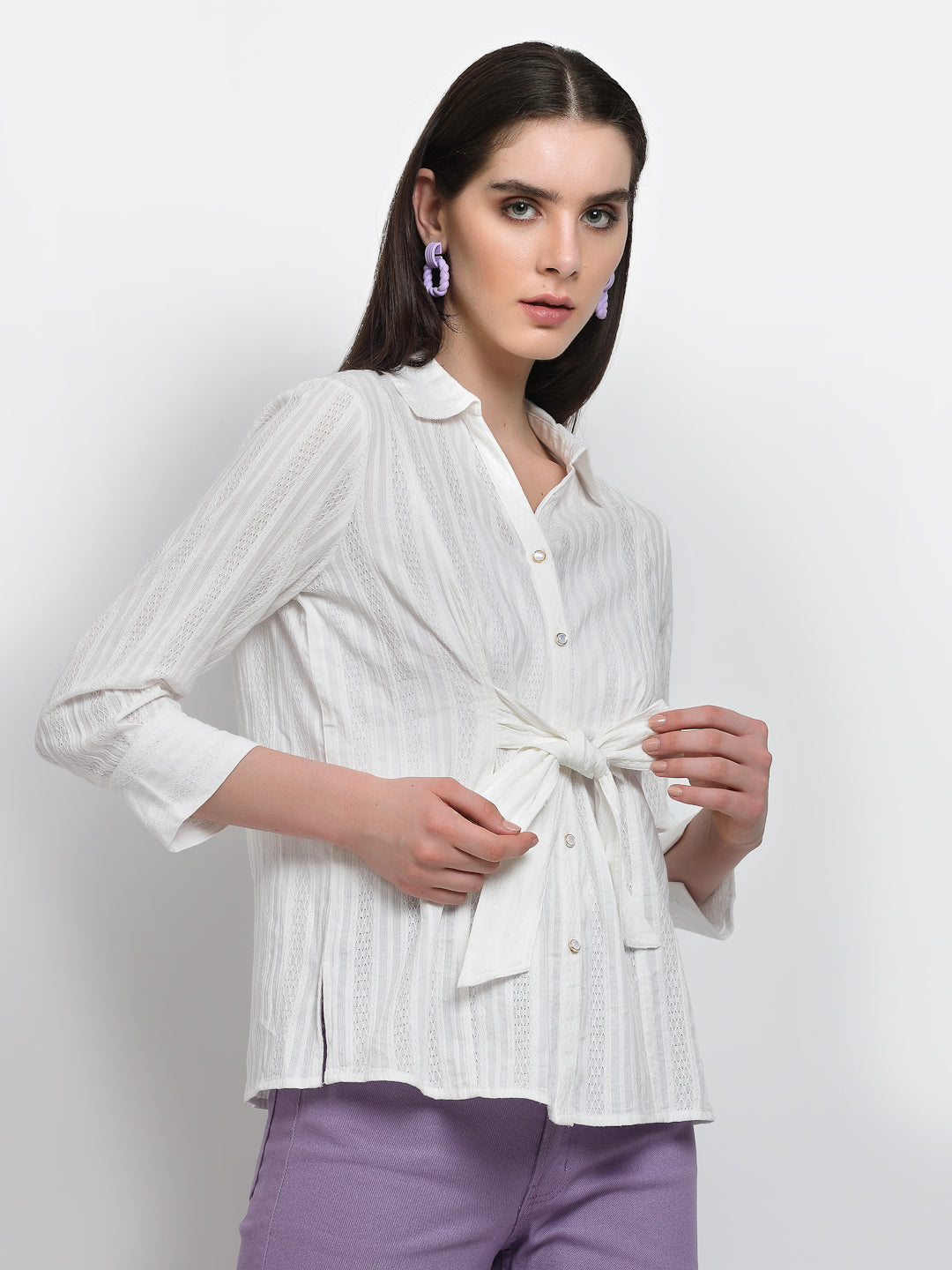 Gipsy Ladies Western Tunic S23Tnc231006 Wht Ub White