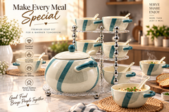 Lyte Club Premium Multi-Tier Serving Set with Bowls & Spoons
