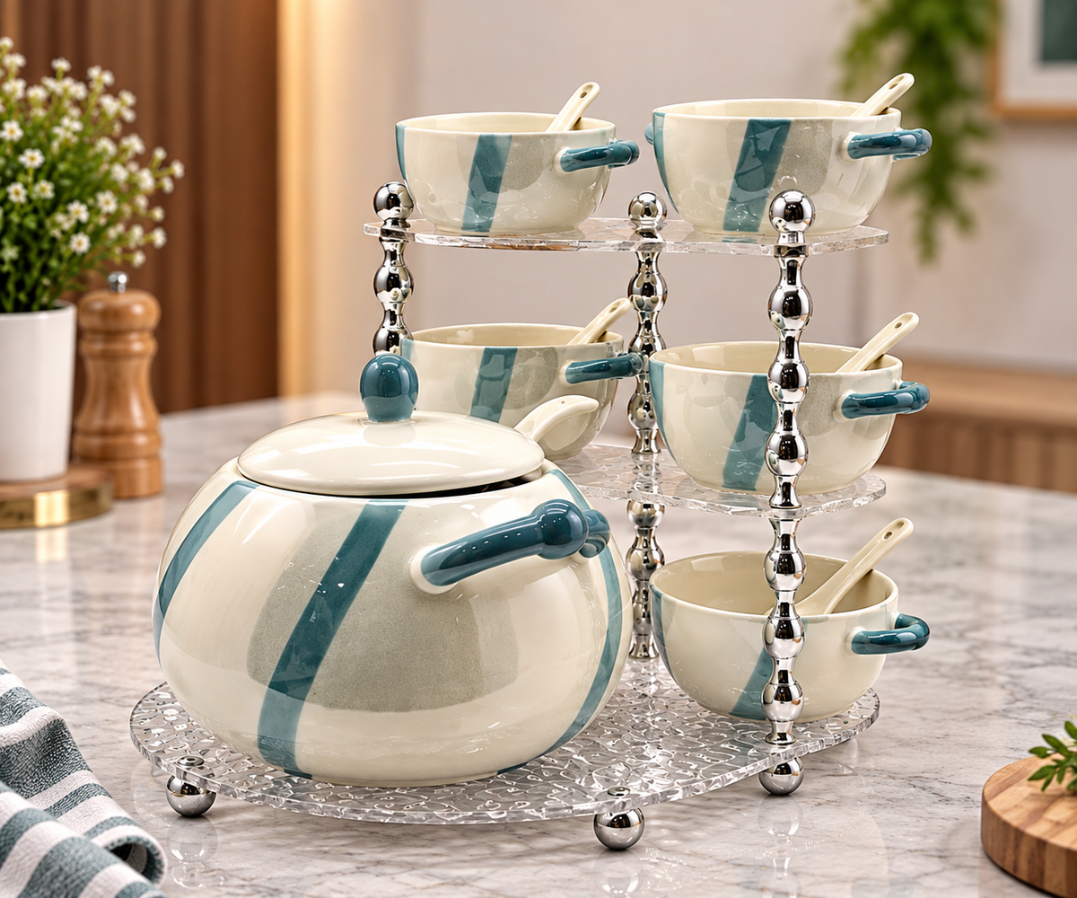 Lyte Club Premium Multi-Tier Serving Set with Bowls & Spoons
