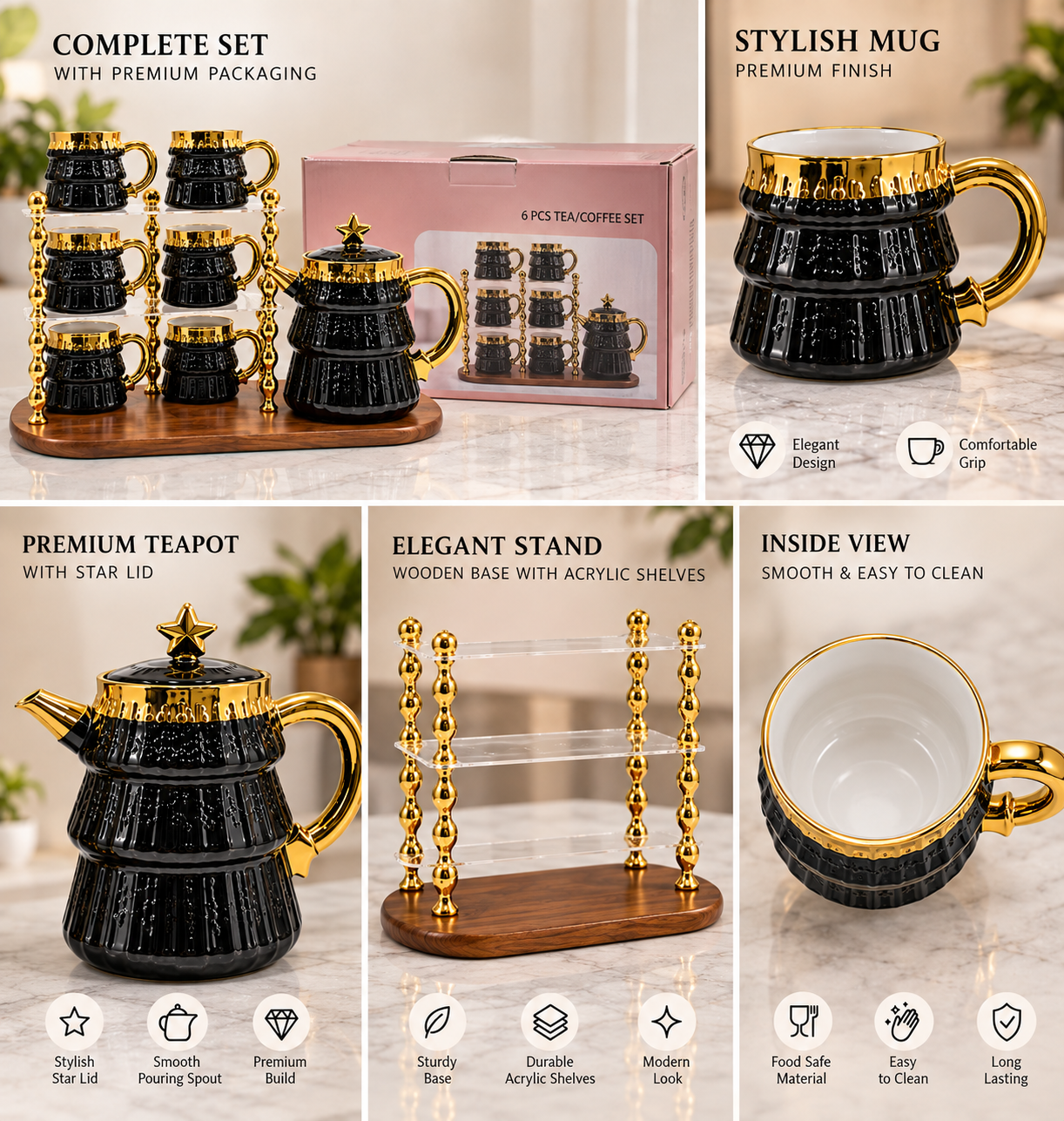 Lyte Club Premium Tea & Coffee Set with Teapot