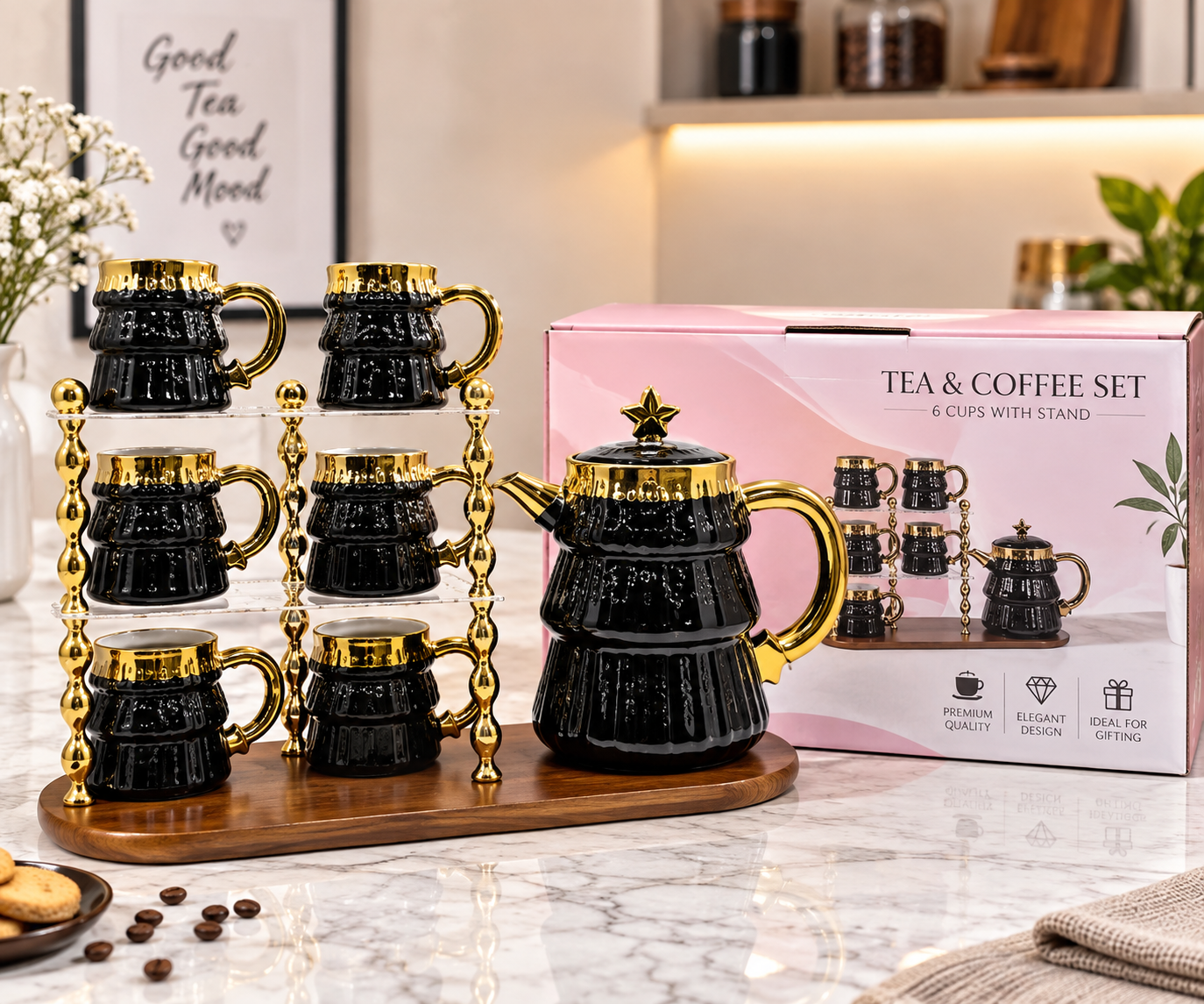 Lyte Club Premium Tea & Coffee Set with Teapot