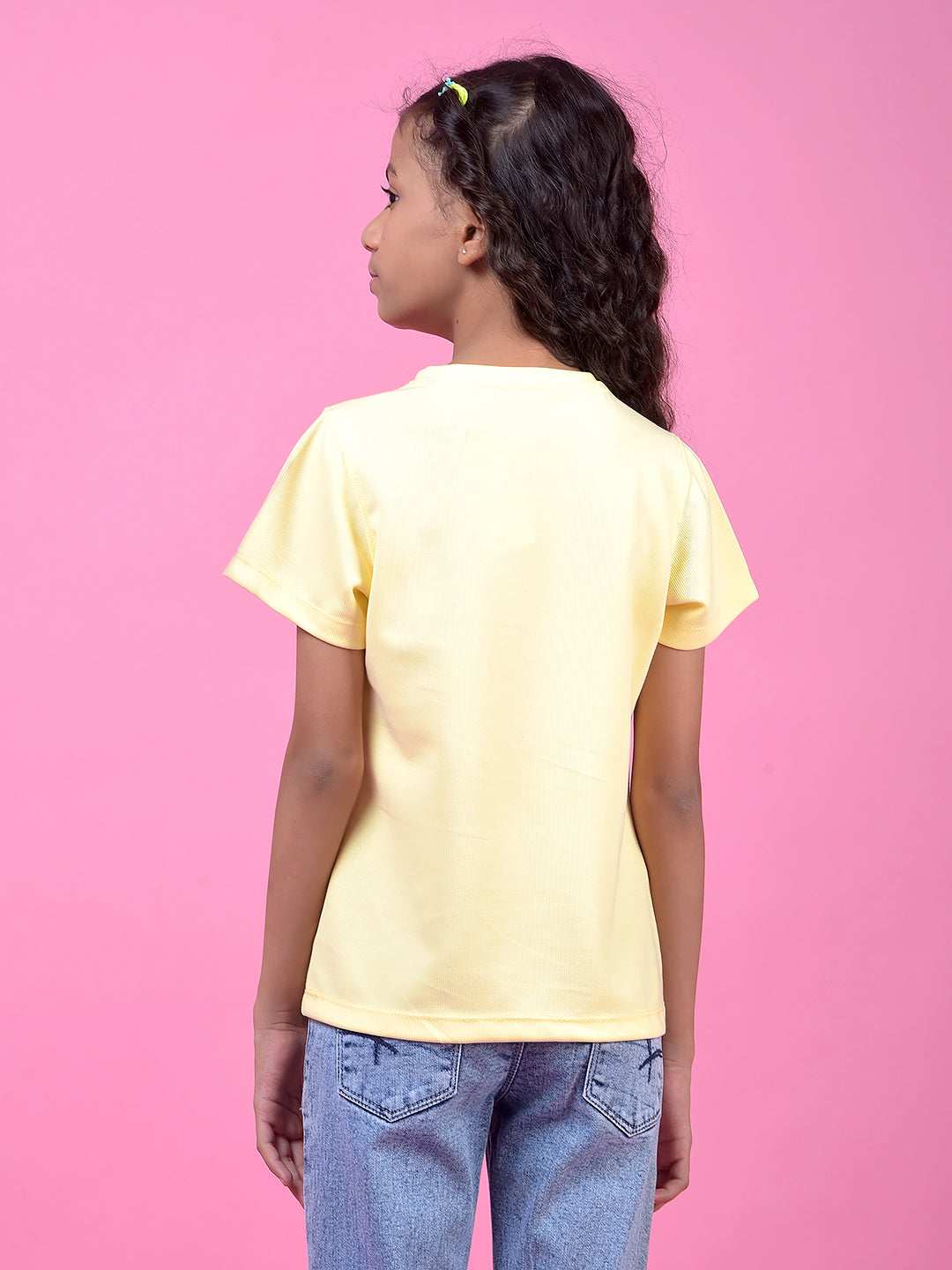 Crimsoune Club Girls T-Shirt Yellow