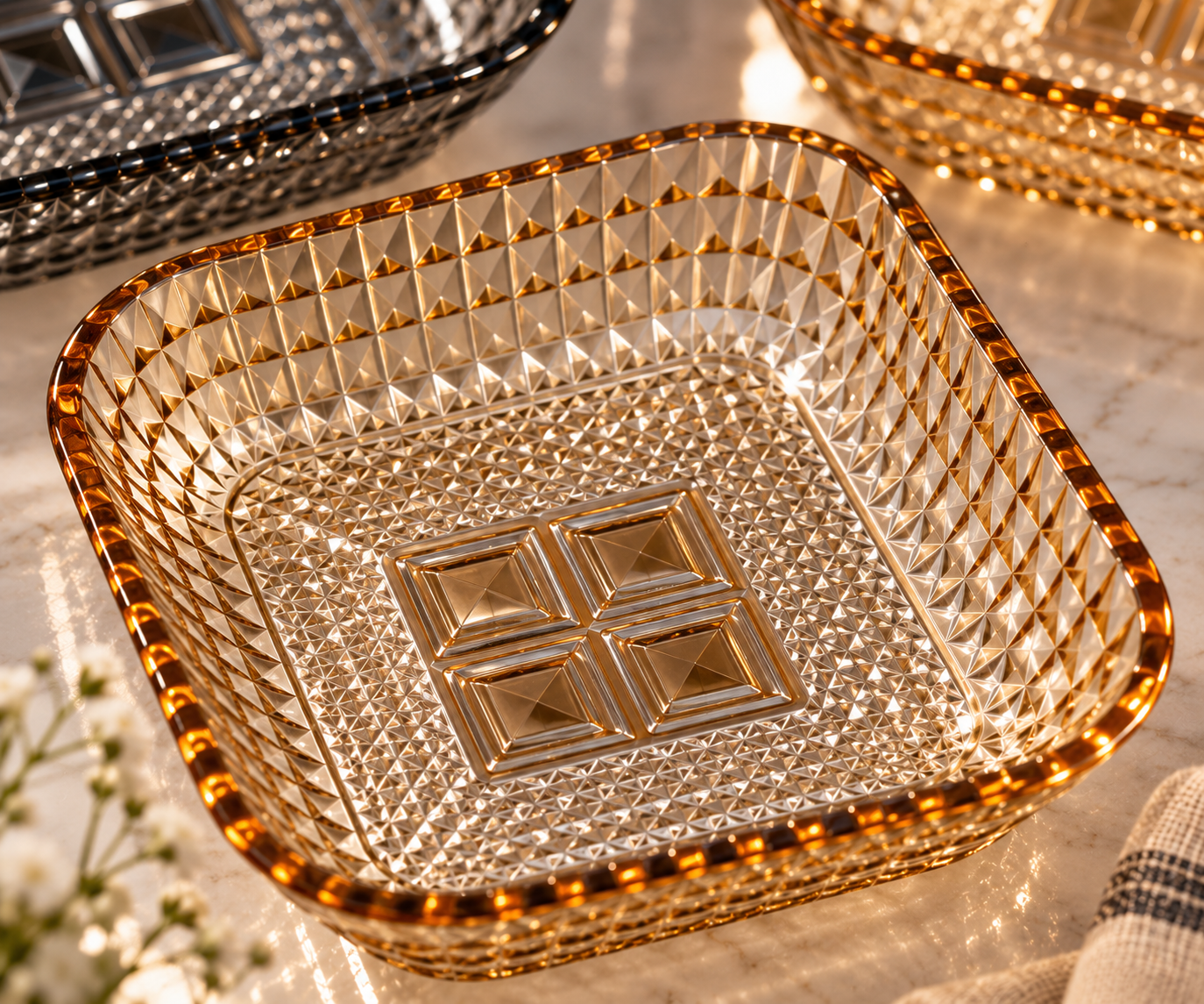 Lyte Club Premium Square Snack & Serving Plates
