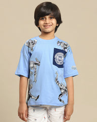 BIO WORLD BOYS T-SHIRT H/S SMKBTSRT000815 CORNFLOWER