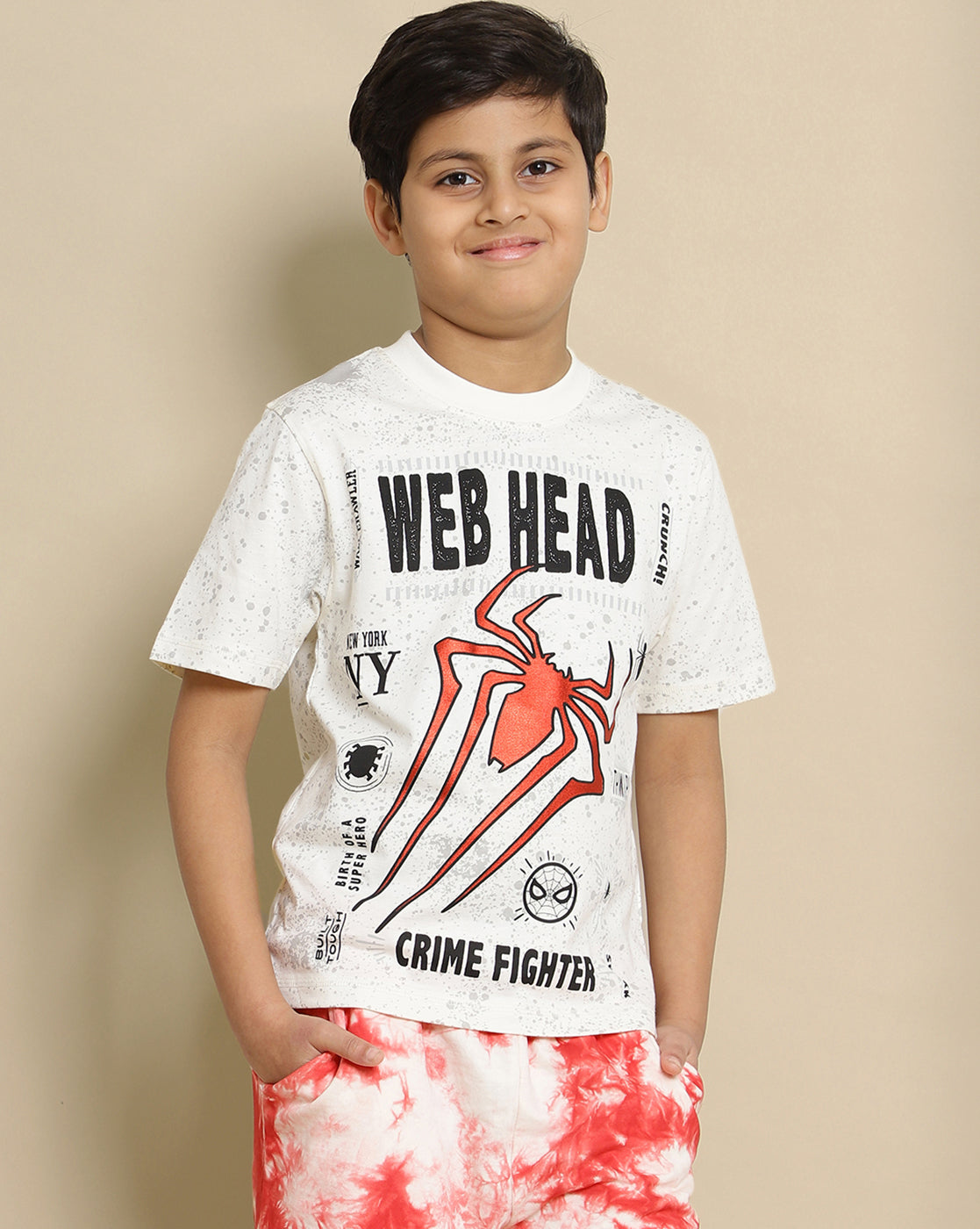 BIO WORLD BOYS T-SHIRT H/S SMKBTSRT002463 OFF WHITE