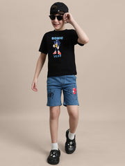 BIO WORLD BOYS T-SHIRT H/S SOMKBTSRT003363 BLACK