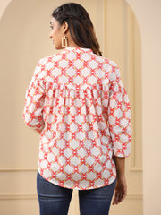 Jaipur Kurti Ladies Western Kurti 1Pcs 1B23Topsr003 Orange