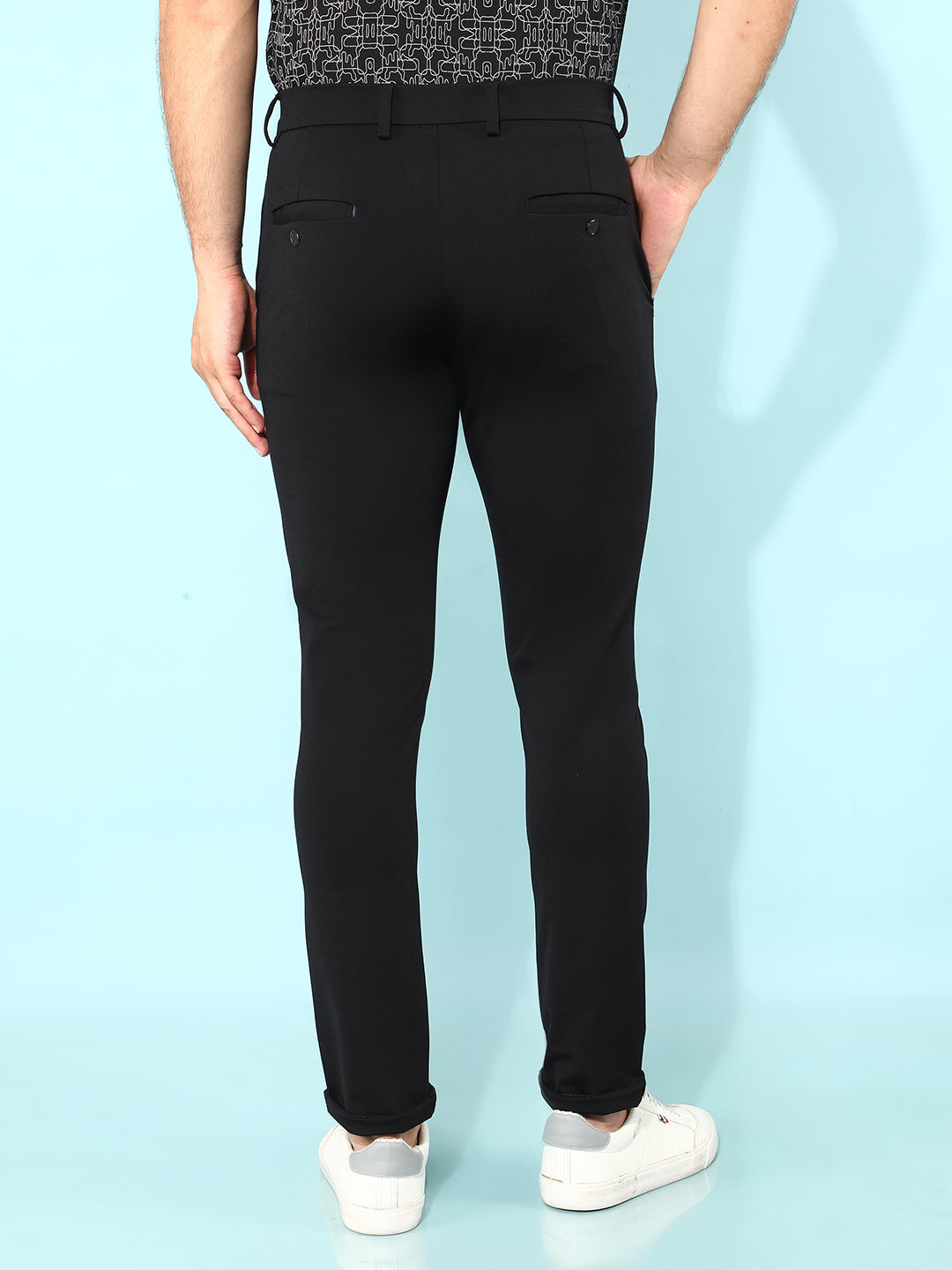 CRIMSOUNE CLUB MENS CASUAL TROUSER STR9228 BLACK