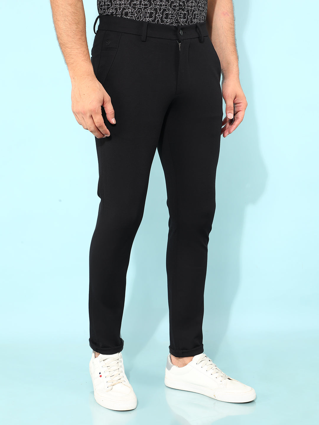 CRIMSOUNE CLUB MENS CASUAL TROUSER STR9228 BLACK