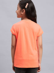 BIO WORLD GIRLS T-SHIRT H/S STY-22-23-001218 Neon Orange