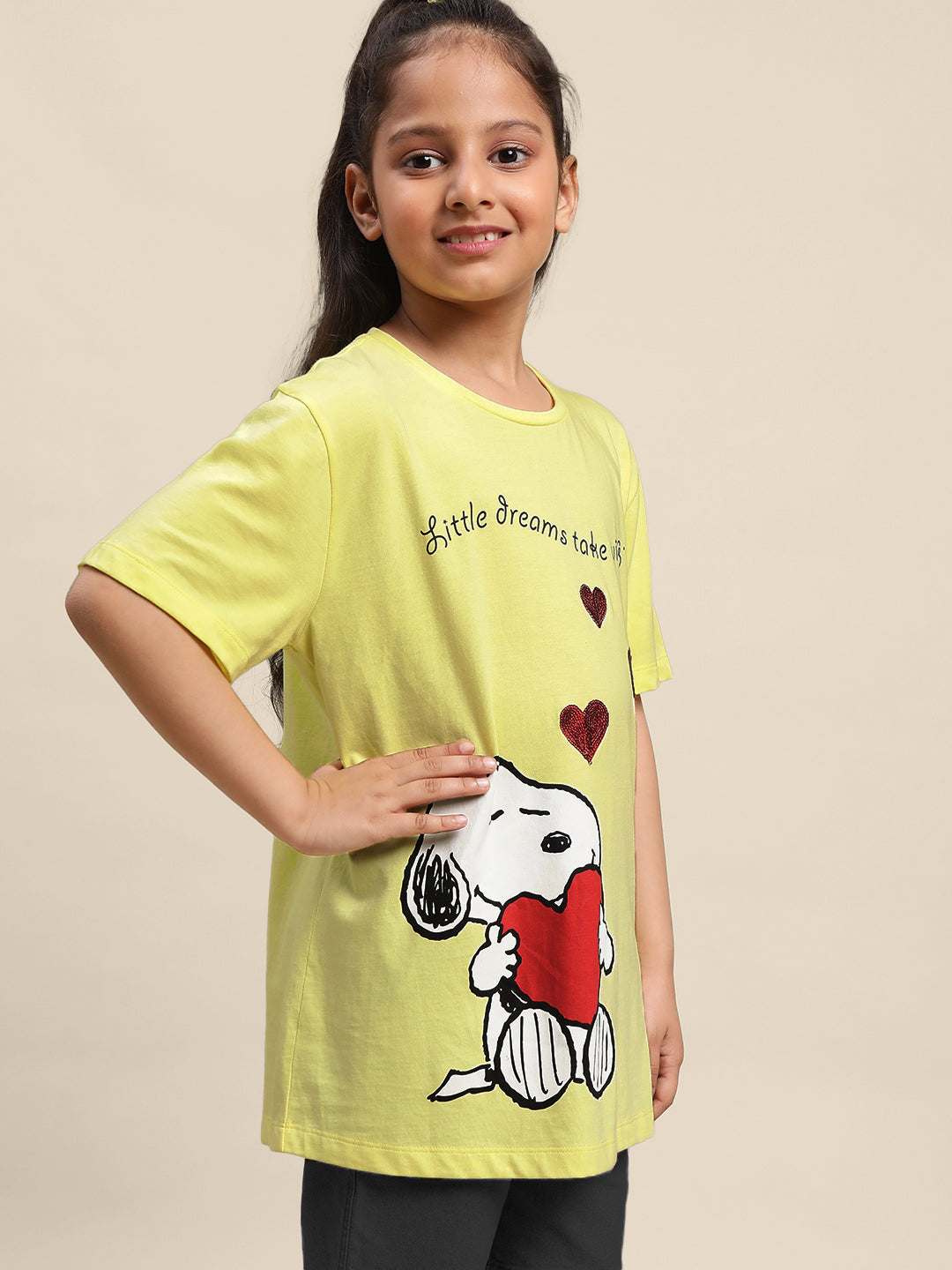 BIO WORLD GIRLS T-SHIRT H/S STY-22-23-001248 ELFIN YELLOW