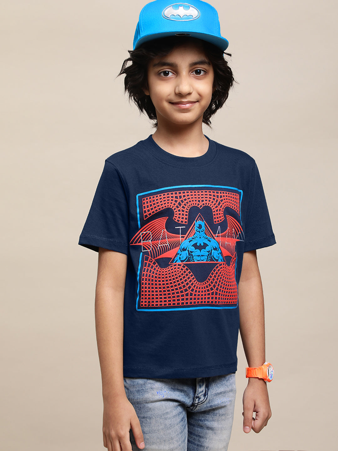 BIO WORLD BOYS T-SHIRT H/S STY-22-23-001502 NAVY PEONY