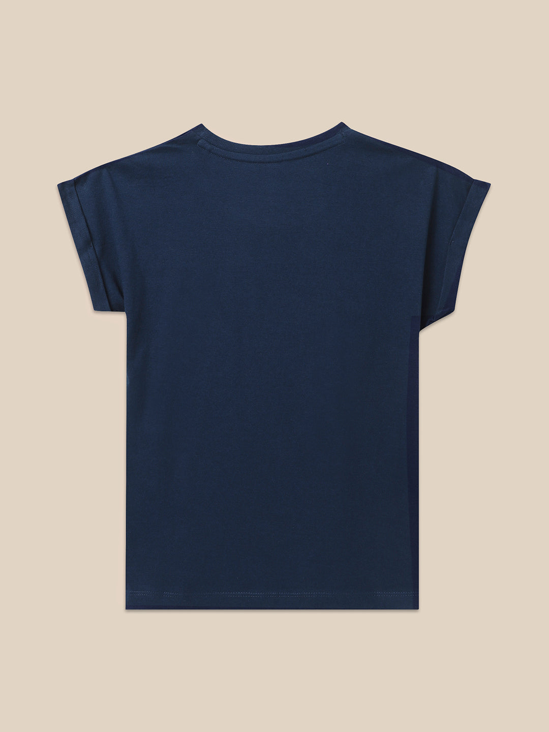 BIO WORLD GIRLS T-SHIRT H/S STY-22-23-003034 NAVY PEONY