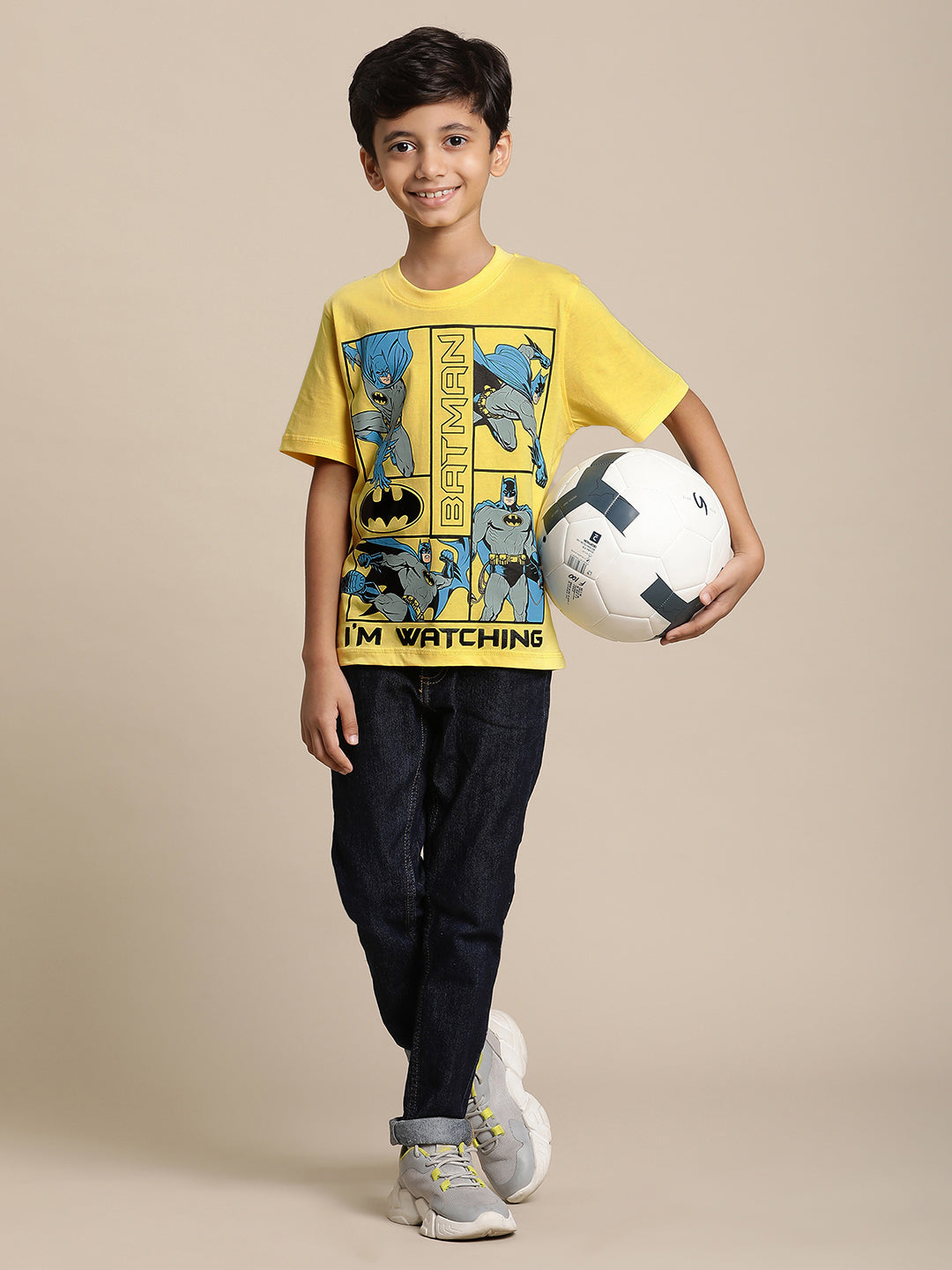 BIO WORLD BOYS T-SHIRT H/S STY-22-23-003038 BRIGHT YELLOW