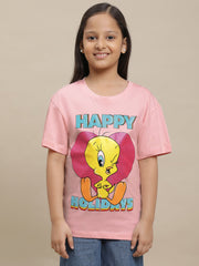 BIO WORLD GIRLS T-SHIRT H/S STY-22-23-003619 CRYSTAL ROSE