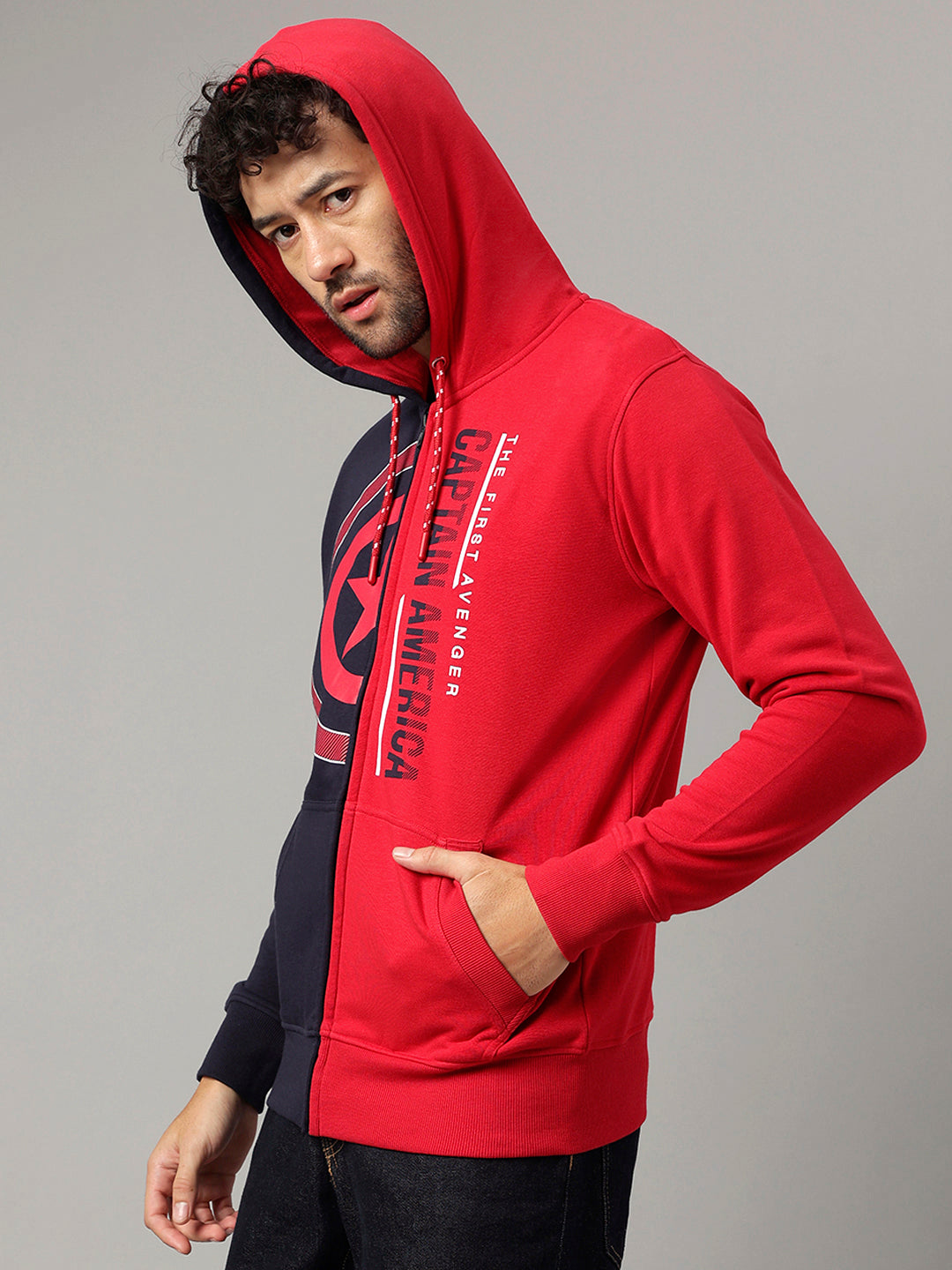 Captain America Regular Fit Hoodie Jacket Men