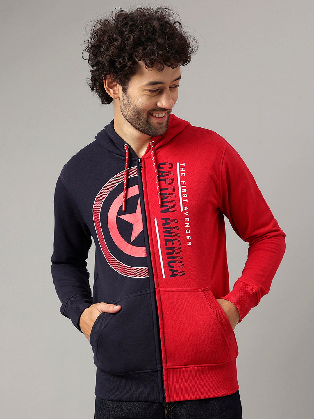 Captain America Regular Fit Hoodie Jacket Men