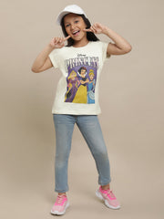 BIO WORLD GIRLS T-SHIRT H/S STY-22-23-004019 OFF WHITE