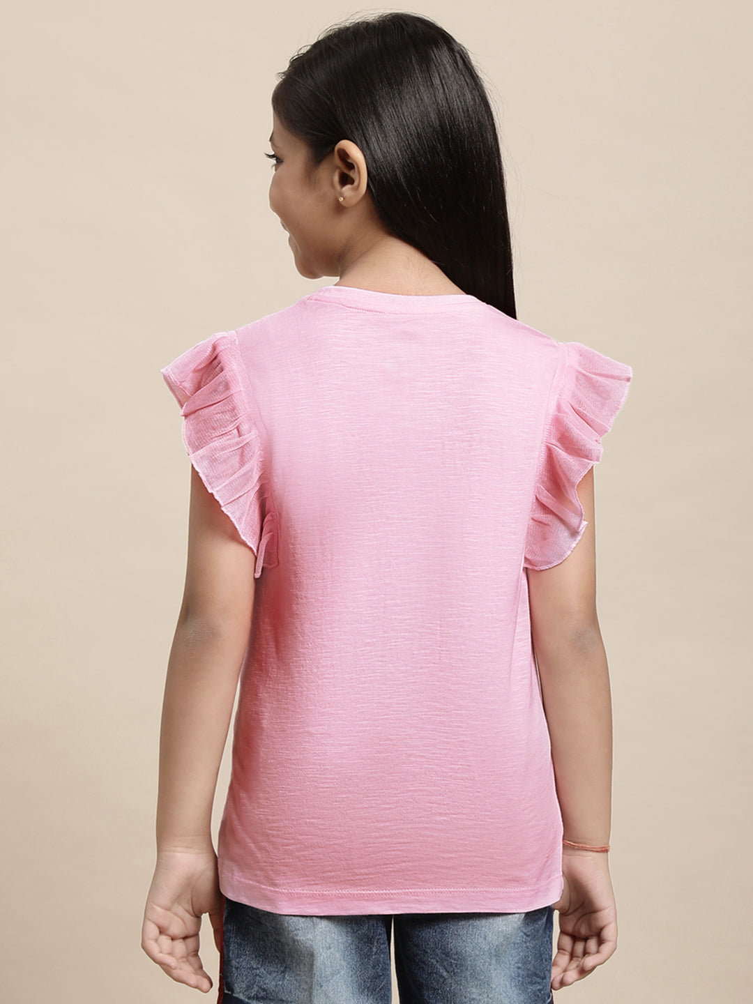 BIO WORLD GIRLS T-SHIRT H/S STY-22-23-004020 TAFFY PINK