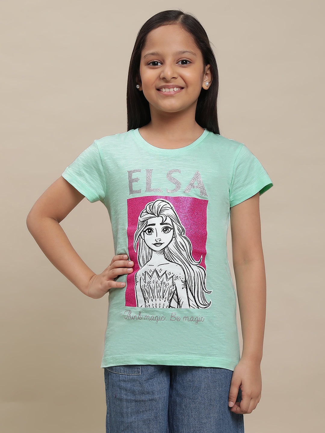 BIO WORLD GIRLS T-SHIRT H/S STY-22-23-004028 BROOK GREEN