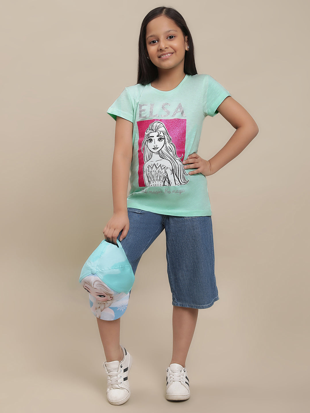 BIO WORLD GIRLS T-SHIRT H/S STY-22-23-004028 BROOK GREEN