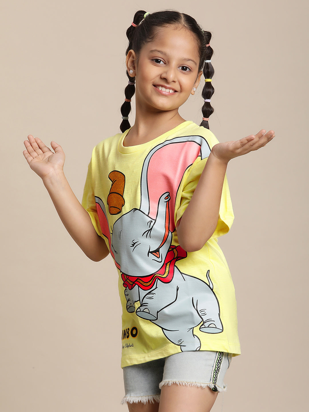 BIO WORLD GIRLS T-SHIRT H/S STY-22-23-004041 ELFIN YELLOW