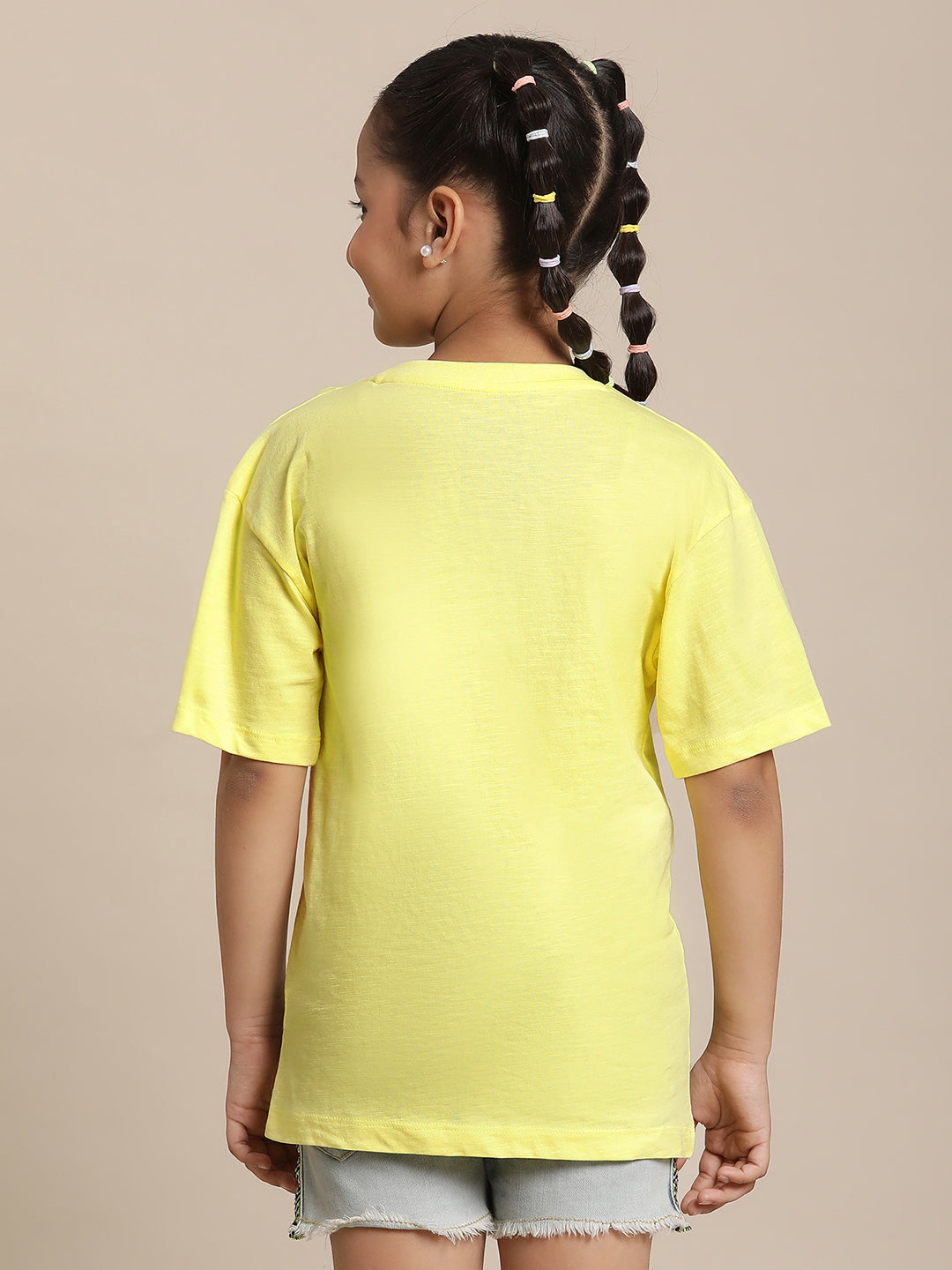 BIO WORLD GIRLS T-SHIRT H/S STY-22-23-004041 ELFIN YELLOW