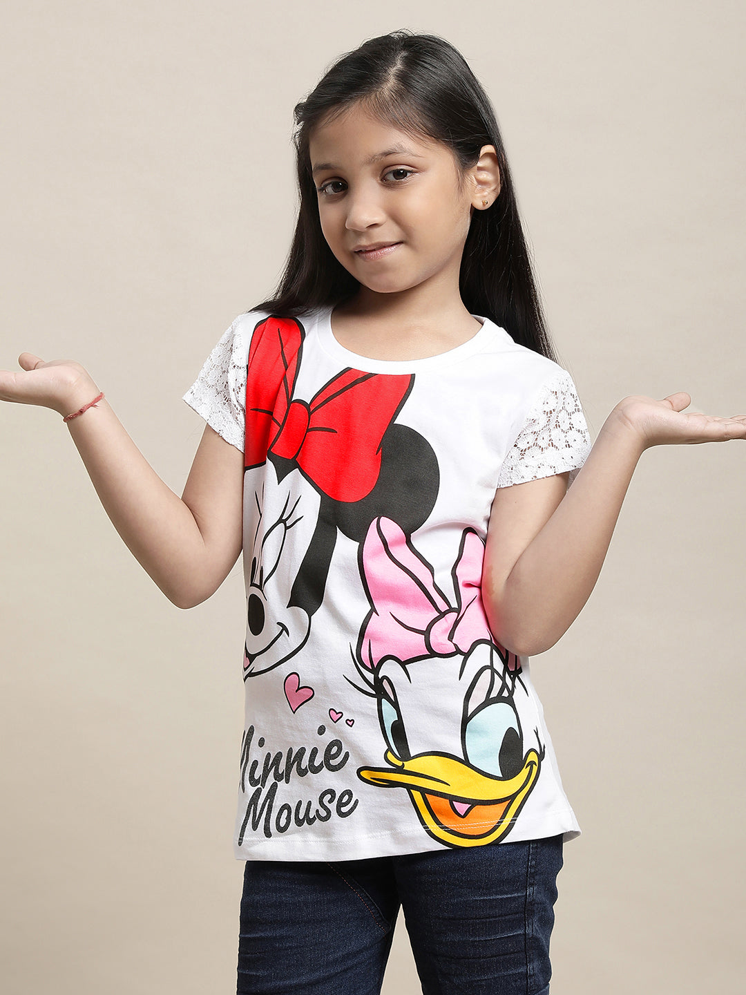 BIO WORLD GIRLS T-SHIRT H/S STY-23-24-000025 WHITE
