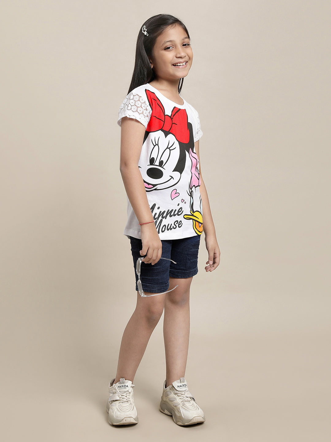 BIO WORLD GIRLS T-SHIRT H/S STY-23-24-000025 WHITE