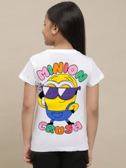 BIO WORLD GIRLS T-SHIRT H/S STY-23-24-000037 WHITE